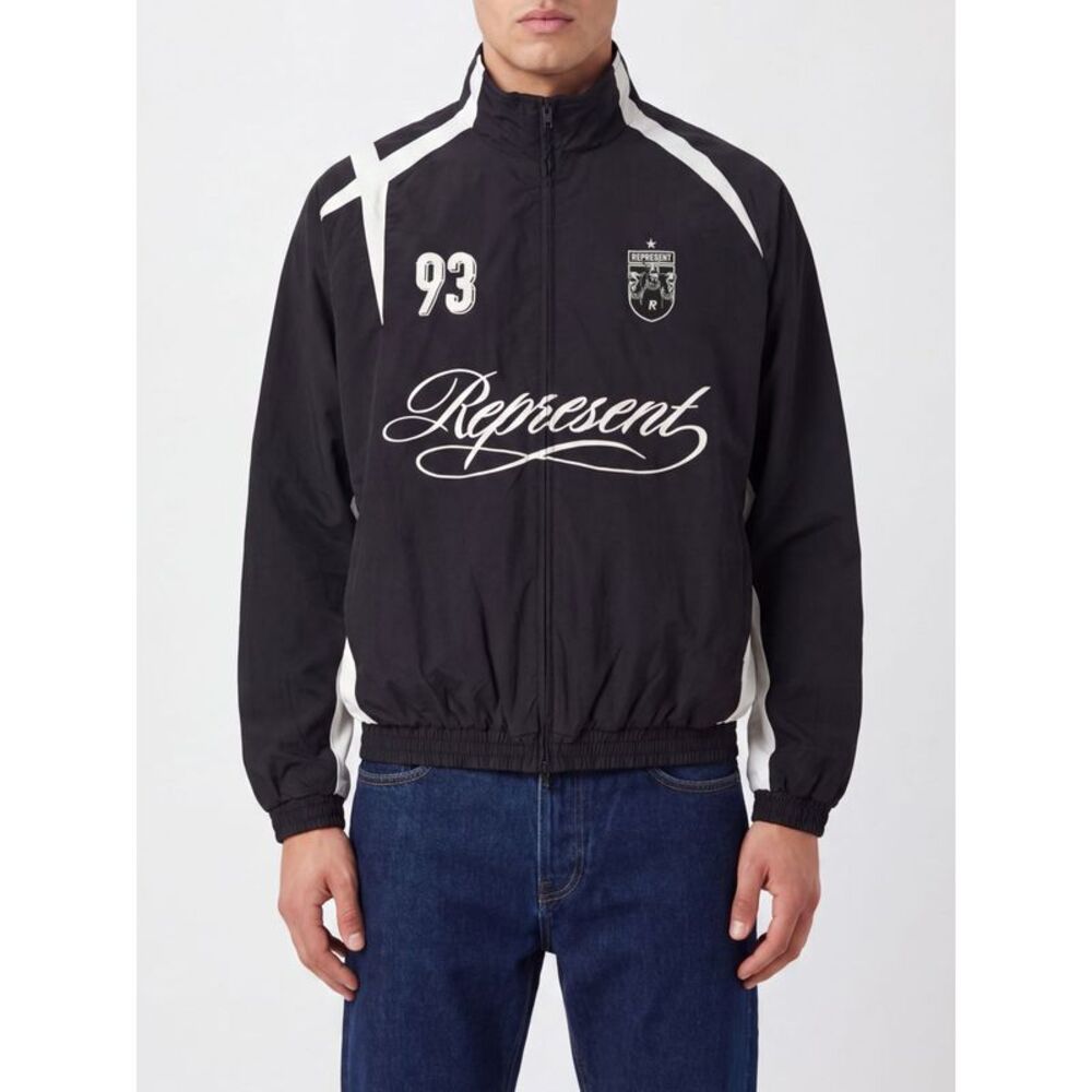 Represent Men Represent Nylon Bomber Jacket With High Collar And Zip Closure